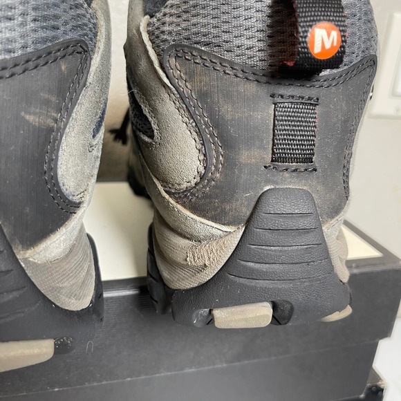 Merrell Moab 3 Mid Beluga Gray Suede Waterproof Hiking Boots Lace up Mens 12 US main image 10